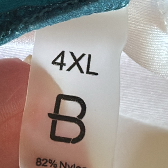 Teal One-Piece Swimsuit with Ruffle Sleeves cute v neck tummy control - Picture 8 of 11